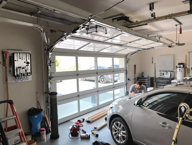 Garage door noise reduction service by North Royalton Garage Door Repair in North Royalton