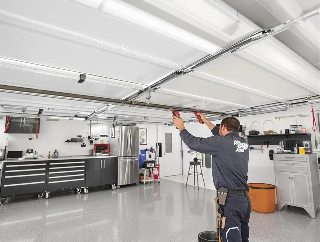 Overhead garage door repair service by North Royalton Garage Door Repair in North Royalton
