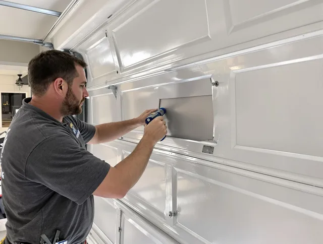 Garage door panel repair by North Royalton Garage Door Repair in North Royalton