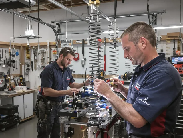 Garage door spring repair service by North Royalton Garage Door Repair in North Royalton